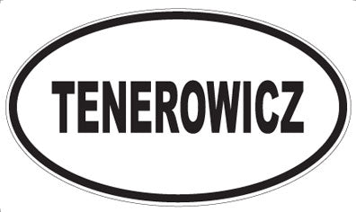 TENEROWICZ - Oval Sticker