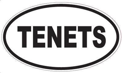 TENETS - Oval Sticker