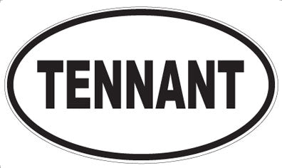 TENNANT - Oval Sticker