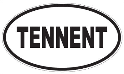 TENNENT - Oval Sticker