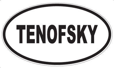 TENOFSKY - Oval Sticker