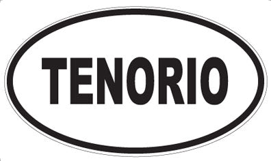 TENORIO - Oval Sticker
