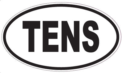 TENS - Oval Sticker