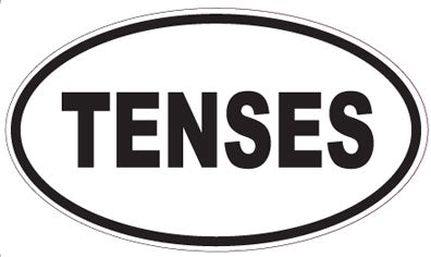 TENSES - Oval Sticker