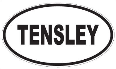 TENSLEY - Oval Sticker