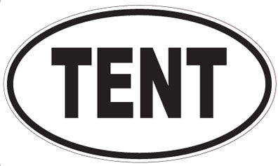 TENT - Oval Sticker