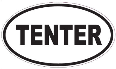TENTER - Oval Sticker