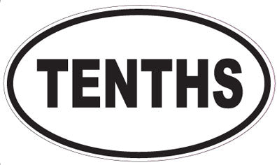 TENTHS - Oval Sticker