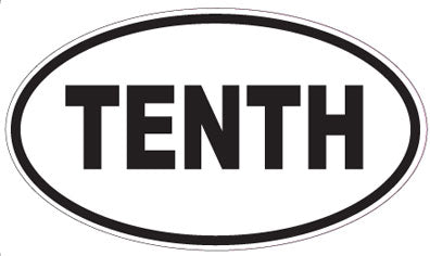 TENTH - Oval Magnet