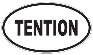 TENTION - Oval Sticker