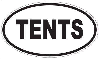 TENTS - Oval Sticker