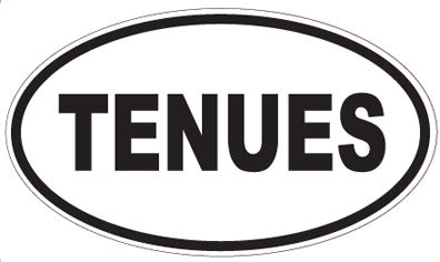 TENUES - Oval Sticker