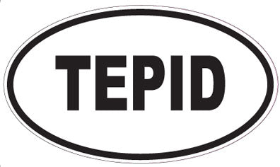 TEPID - Oval Sticker