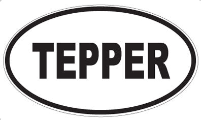 TEPPER - Oval Sticker
