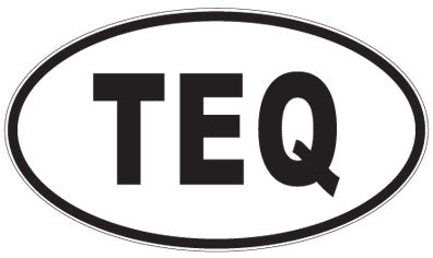 TEQ - 3 Letter Initials Oval Magnet