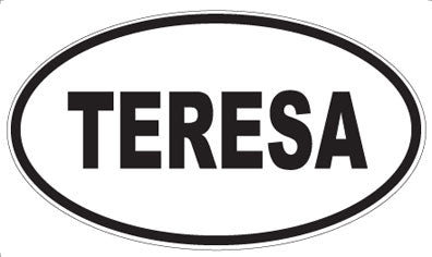 TERESA - Oval Sticker