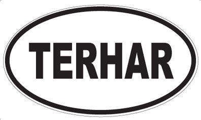 TERHAR - Oval Sticker