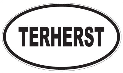 TERHERST - Oval Sticker
