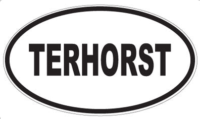 TERHORST - Oval Sticker