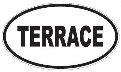 TERRACE - Oval Sticker