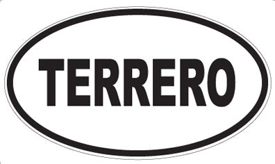 TERRERO - Oval Sticker