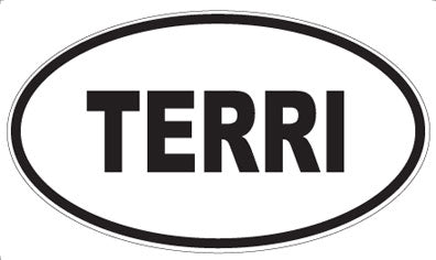 TERRI - Oval Sticker