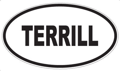 TERRILL - Oval Sticker