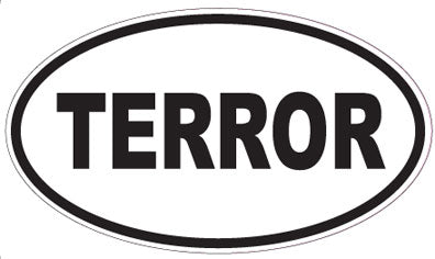 TERROR - Oval Sticker