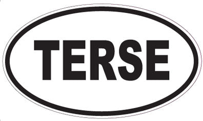TERSE - Oval Sticker