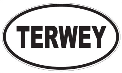 TERWEY - Oval Sticker