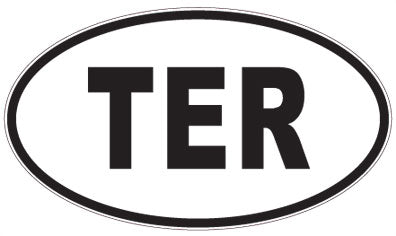 TER - 3 Letter Initials Oval Magnet