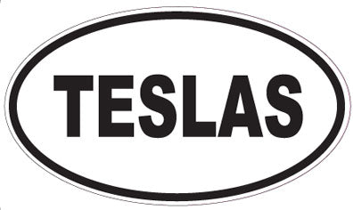 TESLAS - Oval Sticker