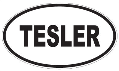 TESLER - Oval Sticker