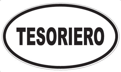 TESORIERO - Oval Sticker