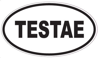 TESTAE - Oval Sticker