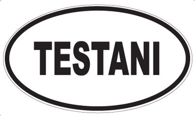 TESTANI - Oval Sticker
