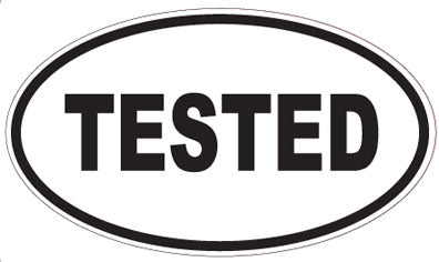 TESTED - Oval Sticker
