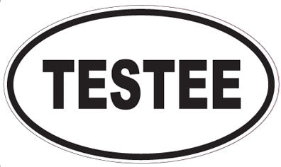 TESTEE - Oval Sticker