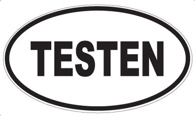 TESTEN - Oval Sticker