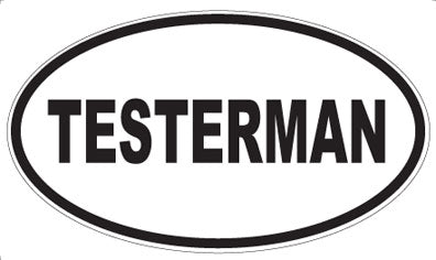TESTERMAN - Oval Sticker