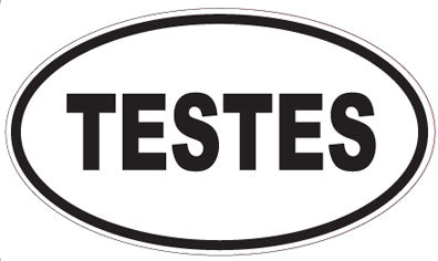 TESTES - Oval Sticker
