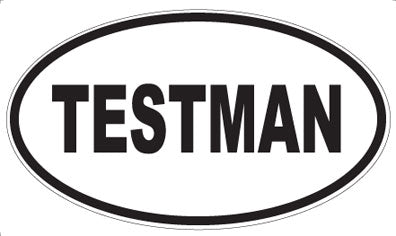 TESTMAN - Oval Sticker