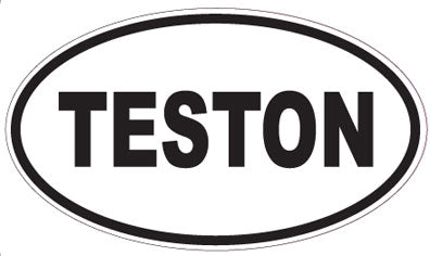 TESTON - Oval Sticker