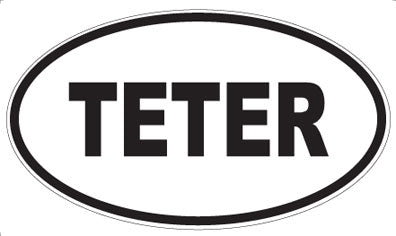 TETER - Oval Sticker