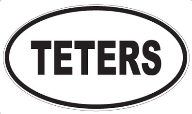 TETERS - Oval Sticker