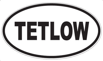 TETLOW - Oval Sticker