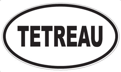 TETREAU - Oval Sticker