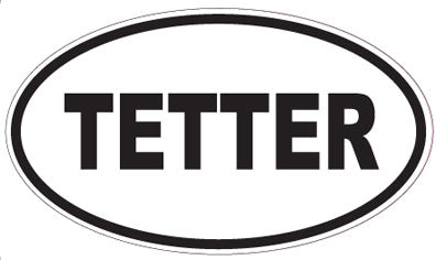 TETTER - Oval Sticker