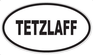TETZLAFF - Oval Sticker