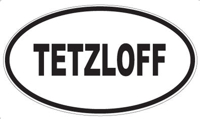 TETZLOFF - Oval Sticker